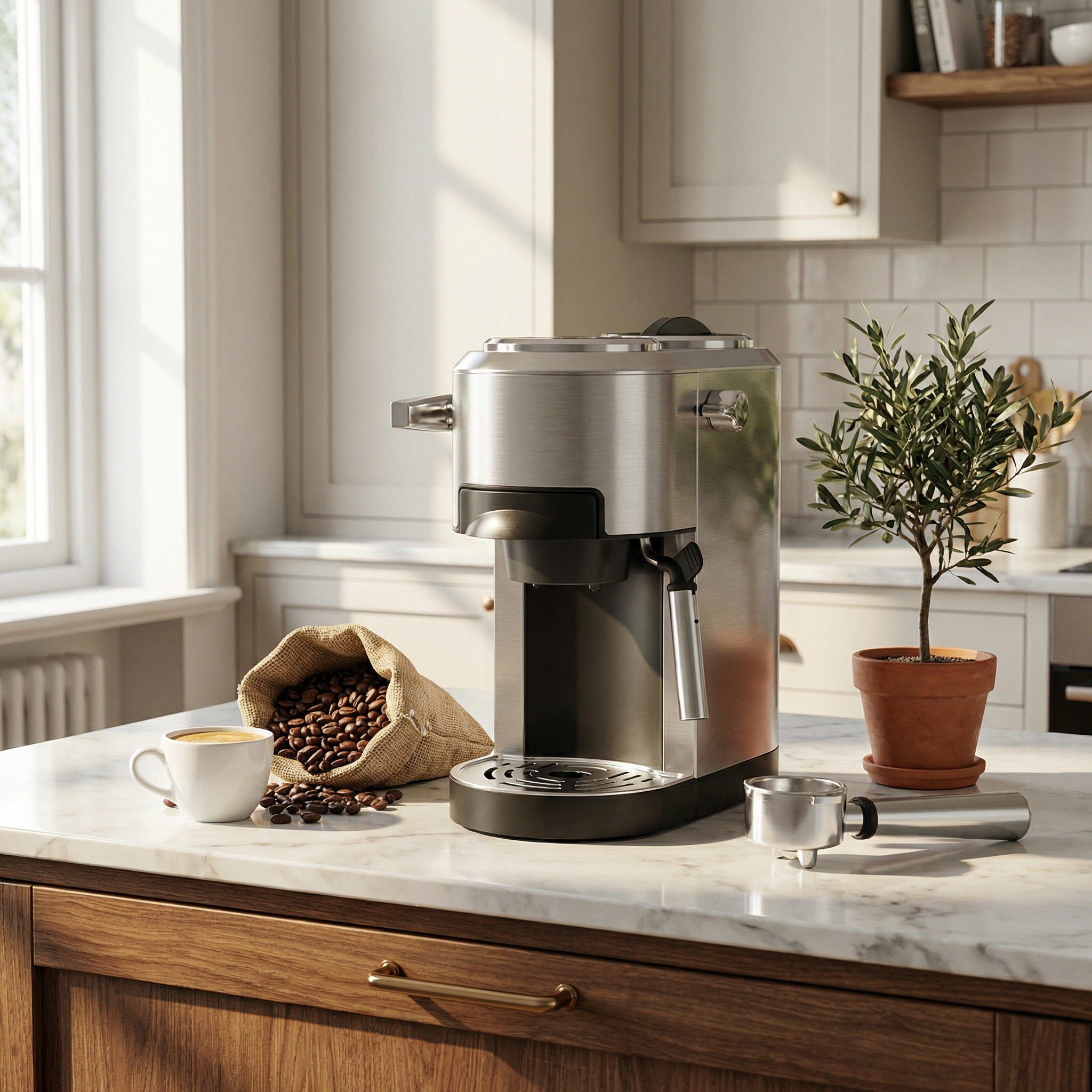 Stainless Steel Espresso Machine