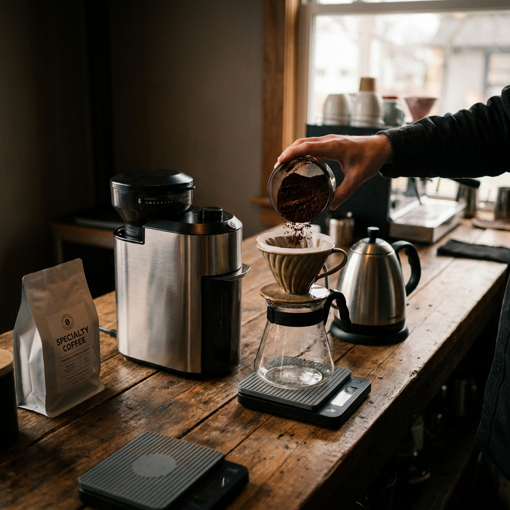 Automatic coffee bean grinder(Flat)