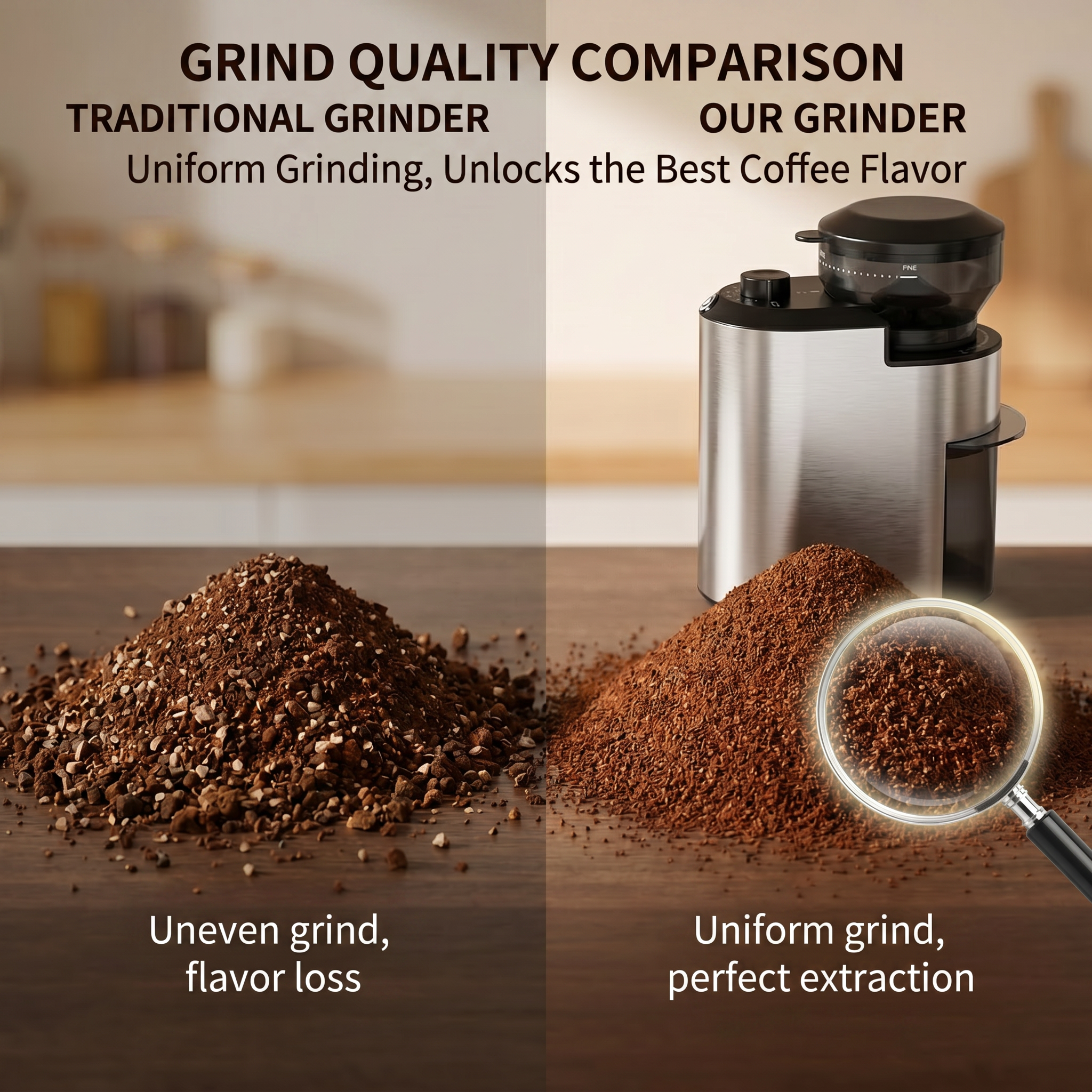 Automatic coffee bean grinder(Flat)