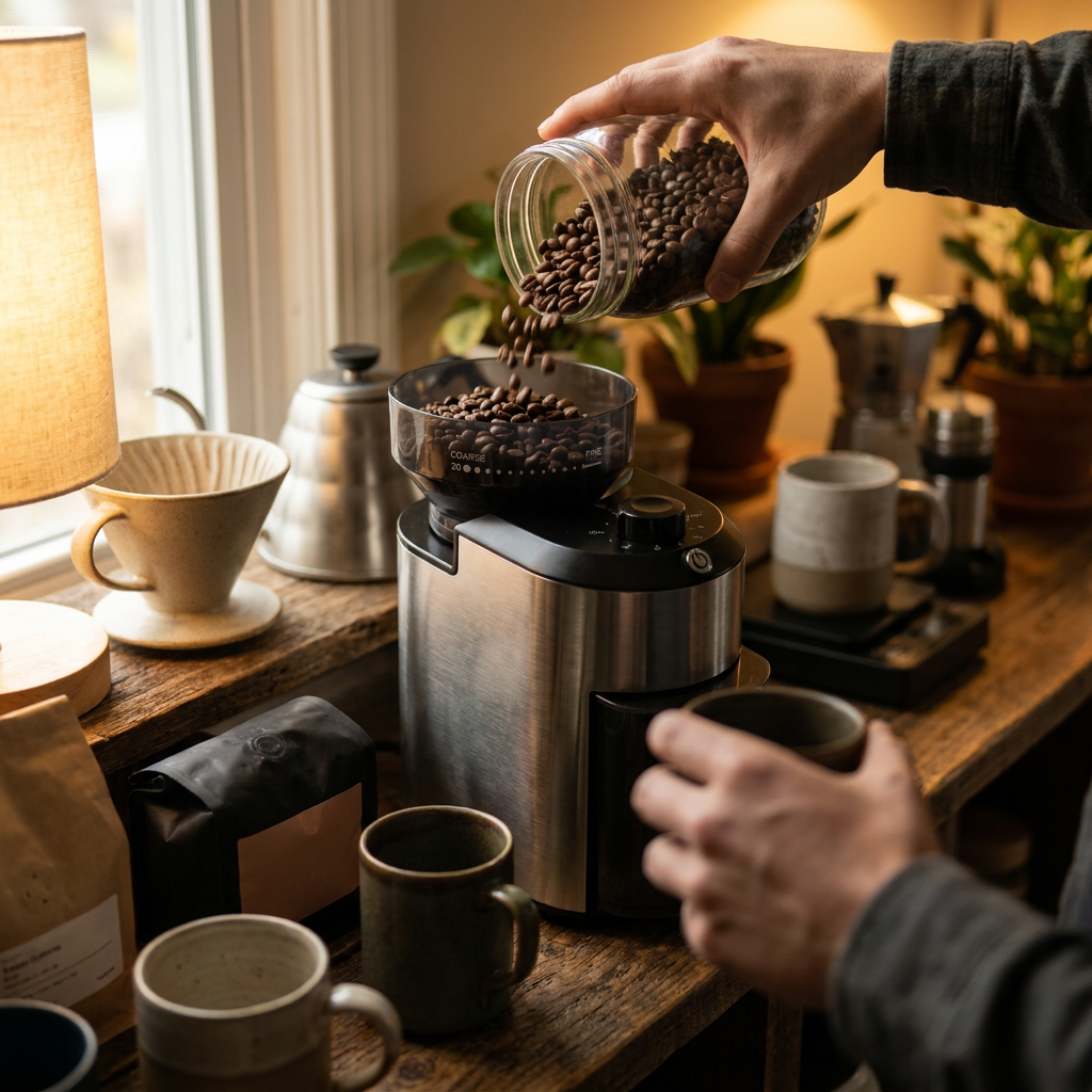Automatic coffee bean grinder(Flat)