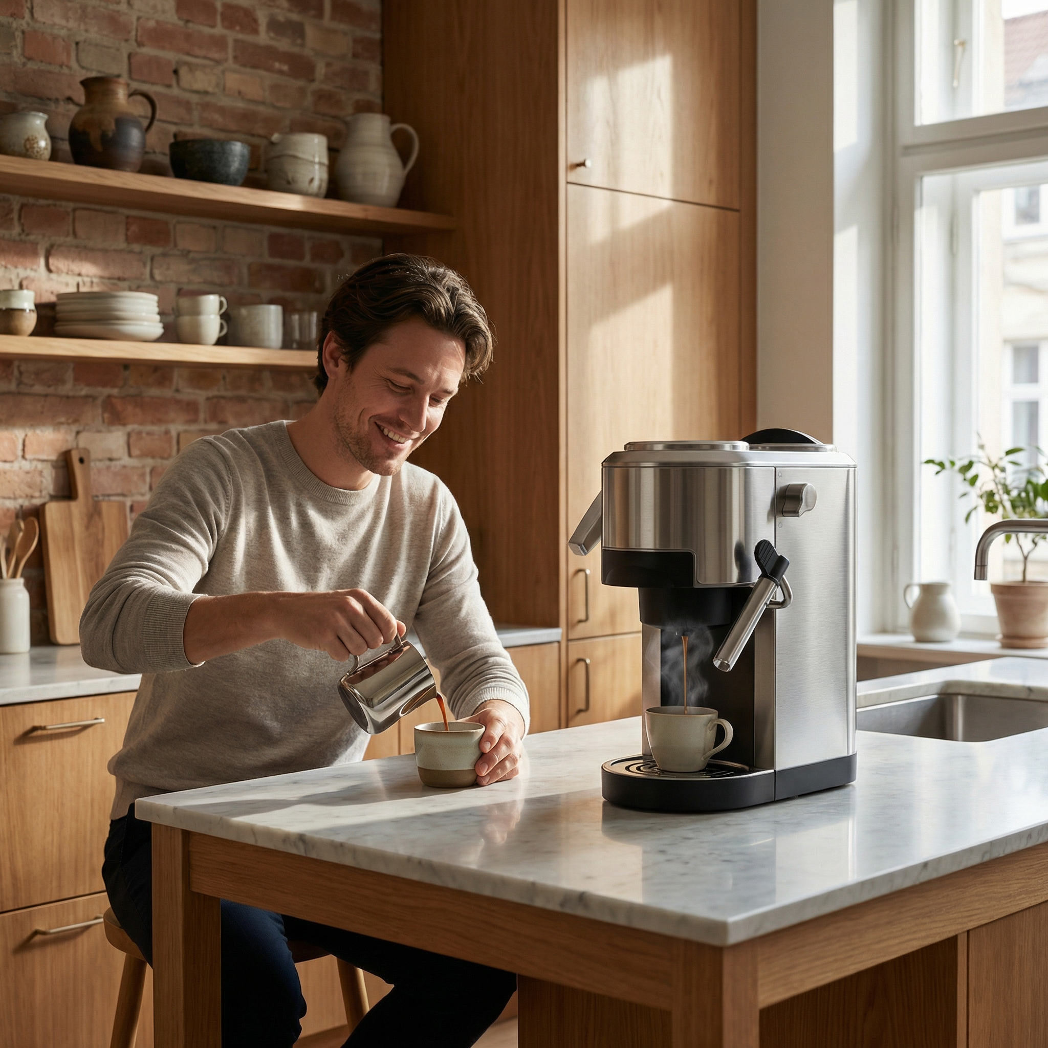 Stainless Steel Espresso Machine