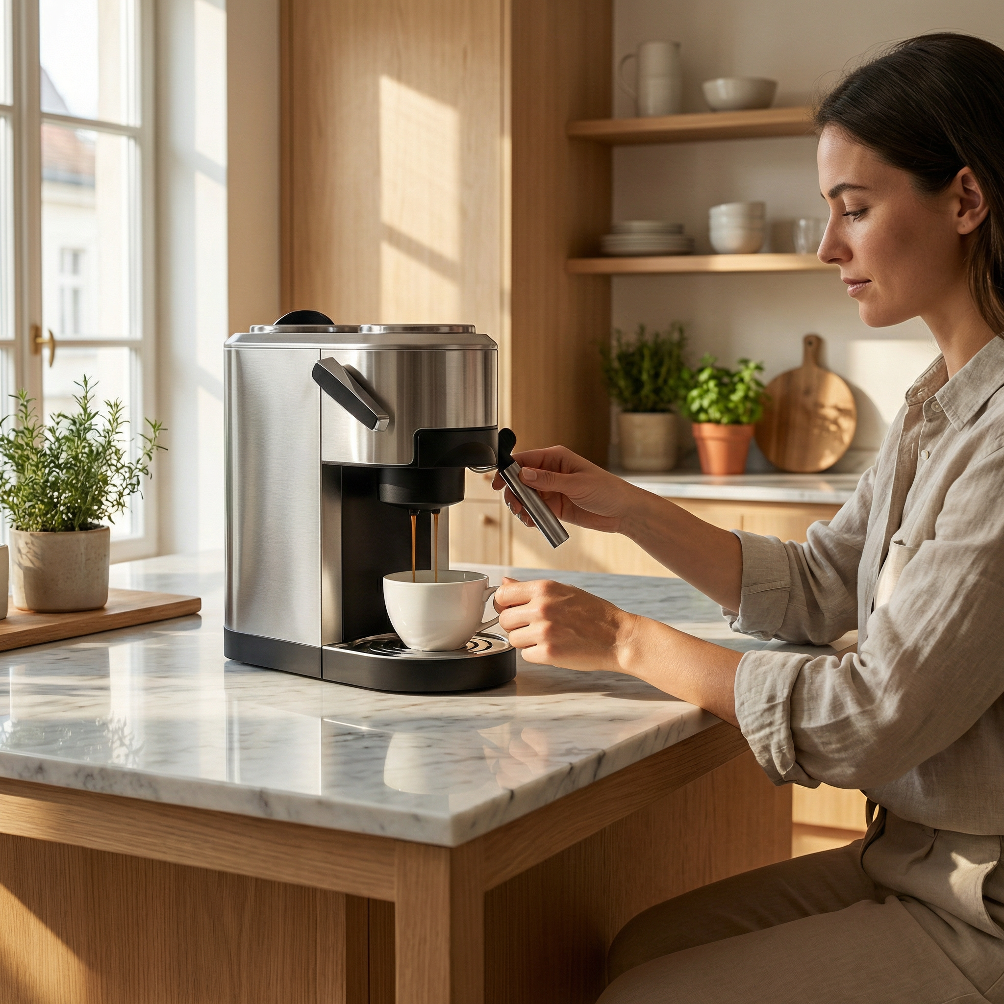 Stainless Steel Espresso Machine